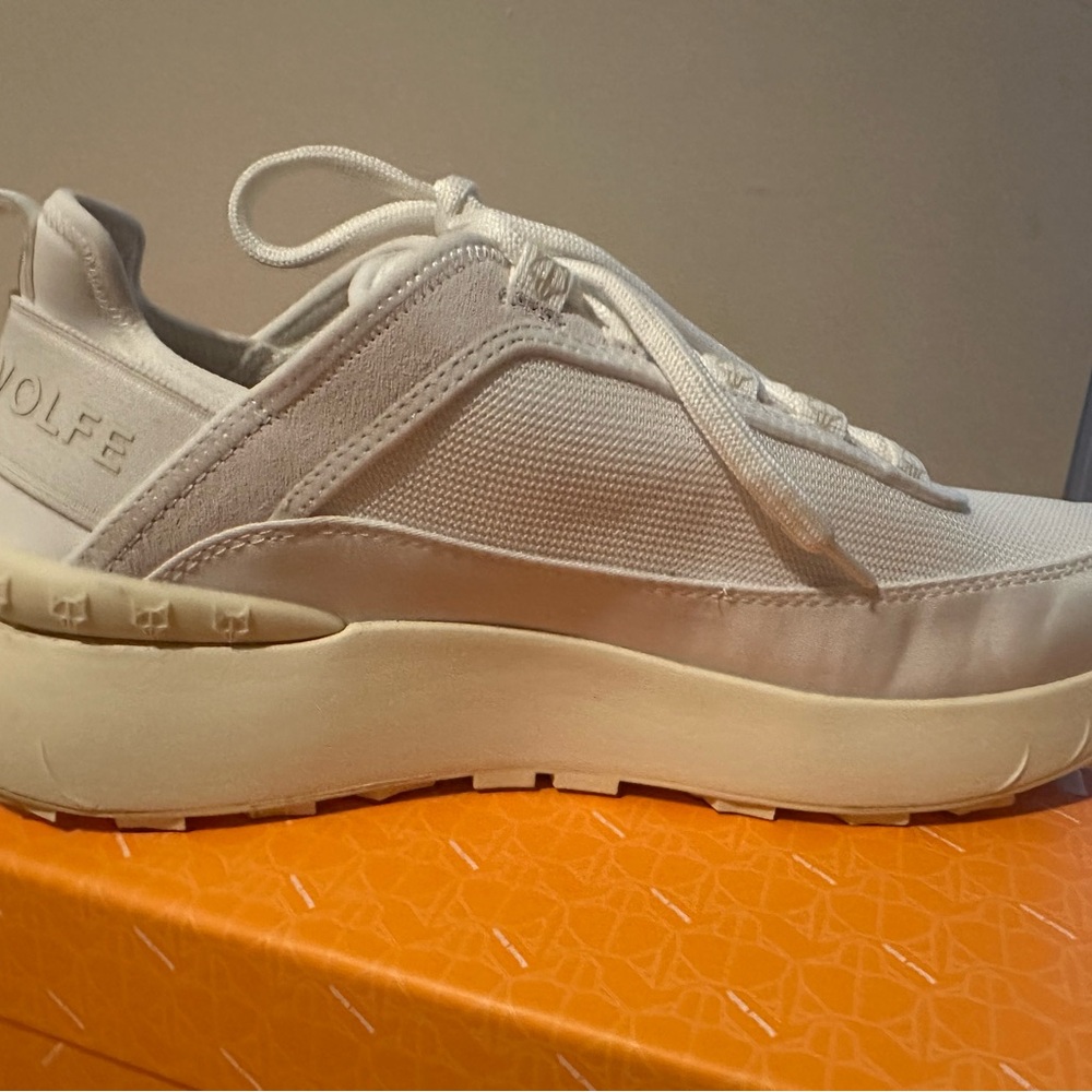 Naked Wolfe women’s white tennis shoes. Never worn. New with box. - Picture 6 of 8